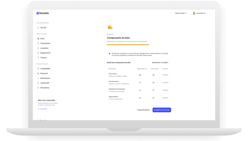 Interface du projet Loueur Meublé Gestion