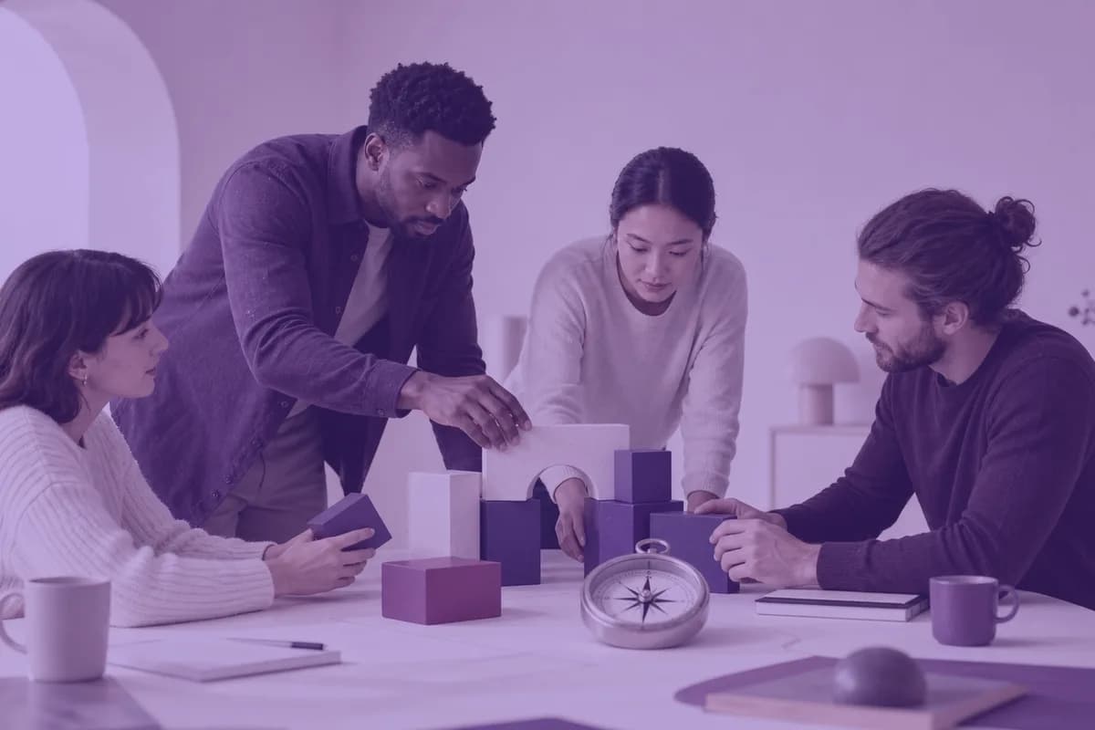Équipe tech startup, avec peu de moyens